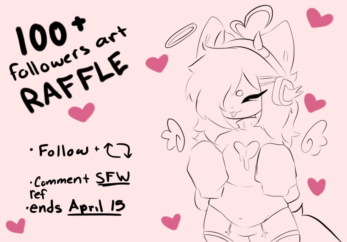 Uhm GGUYS I just realized I have 136 followers! TYSM YGS RAFFLE TIME ✿ TWO winners: both will get a thigh up piece .·:*¨༺ ༻¨*:·. ✿ follow + RT ✿ comment SFW ref of OC ✿ ends APRIL 15 (7 days from now) ✿Tysm for entering and all your guys support I really appreciate it!