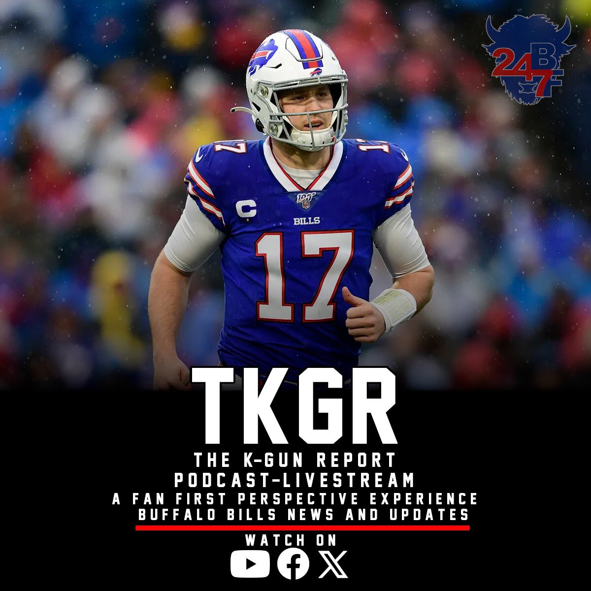 #BillsMafia 🦬 

🎙Join us Tuesday Night at 8pm est. on The #KGunReport 

⭐️Mock Draft Time- we’ll be using your input so leave comments DURING the livestream.

Watch here on X or:

YT: youtube.com/live/ZW9345rqq…

FB: facebook.com/share/Uzs5NzuG…

#GoBills #NFLTwitter #BuildtheBase