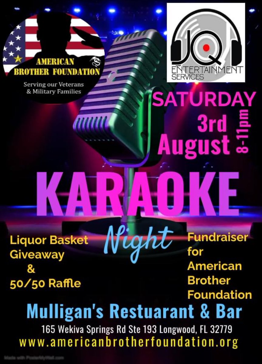 Do you Karoake? Hit the high notes and be a Karoake sensation!  SAVE the DATE, Saturday, August 3rd,  and PLEASE SHARE!  #givingback #nevergivingup