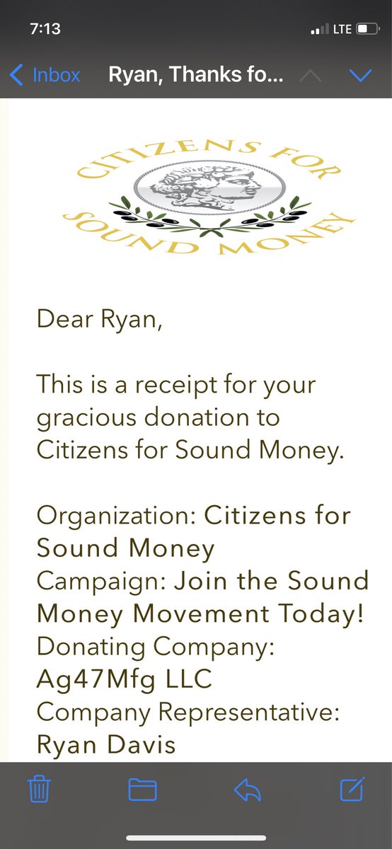 As promised!! 😉

Consider donating to this amazing movement @4SoundMoney 

#GOLD 
#Silver 
#soundmoney 
#preciousmetals