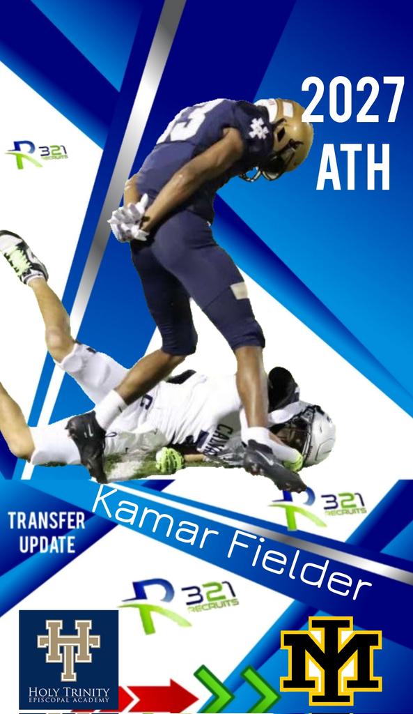 TRANSFER UPDATE: 2027 aTH Kamar Fielder transfers from Holy Trinity to Merritt Island #TransferSeason #321Recruits #Mustangs #Flhsfb