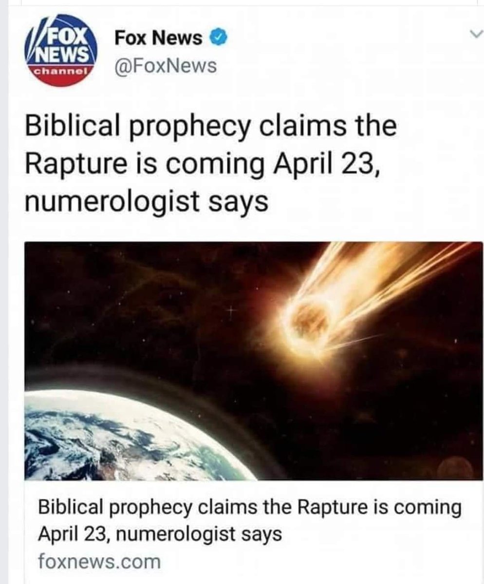Looks like today's Rapturists neglected to factor in that God's clock is currently set to Galaxy Saving Time. #rapture2024