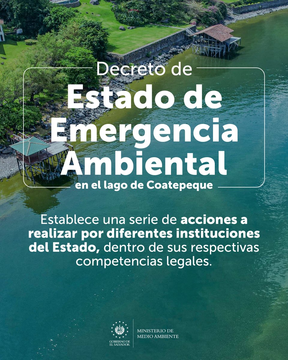 Coordinamos acciones con instituciones gubernamentales para rescatar el lago de Coatepeque, ante el Estado de Emergencia Ambiental. Seguiremos trabajando para preservar este espejo de agua. 

#DecretoEmergenciaCoatepeque 
#AcciónCoatepeque