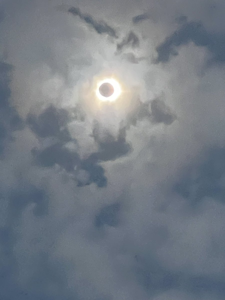 Checking out a Texas-Texas ballgame after the total solar eclipse! ☀️🌕 ⚾️