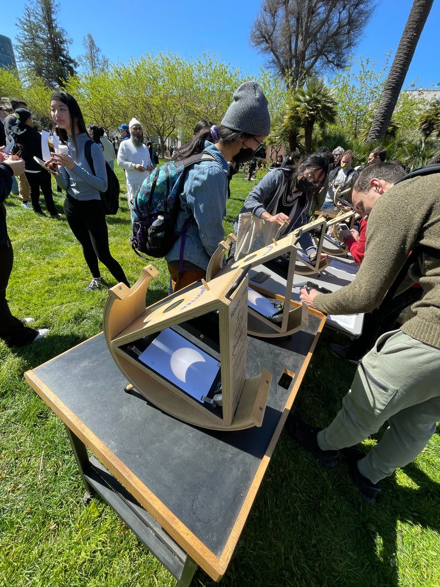 Campus was buzzing with excitement on Monday, as the Physics and Astronomy Department set up telescopes and shared the awe-inspiring beauty of the #SolarEclipse with students, faculty and staff.
<a href="/SJSUScience/">College of Science</a> #SJSU