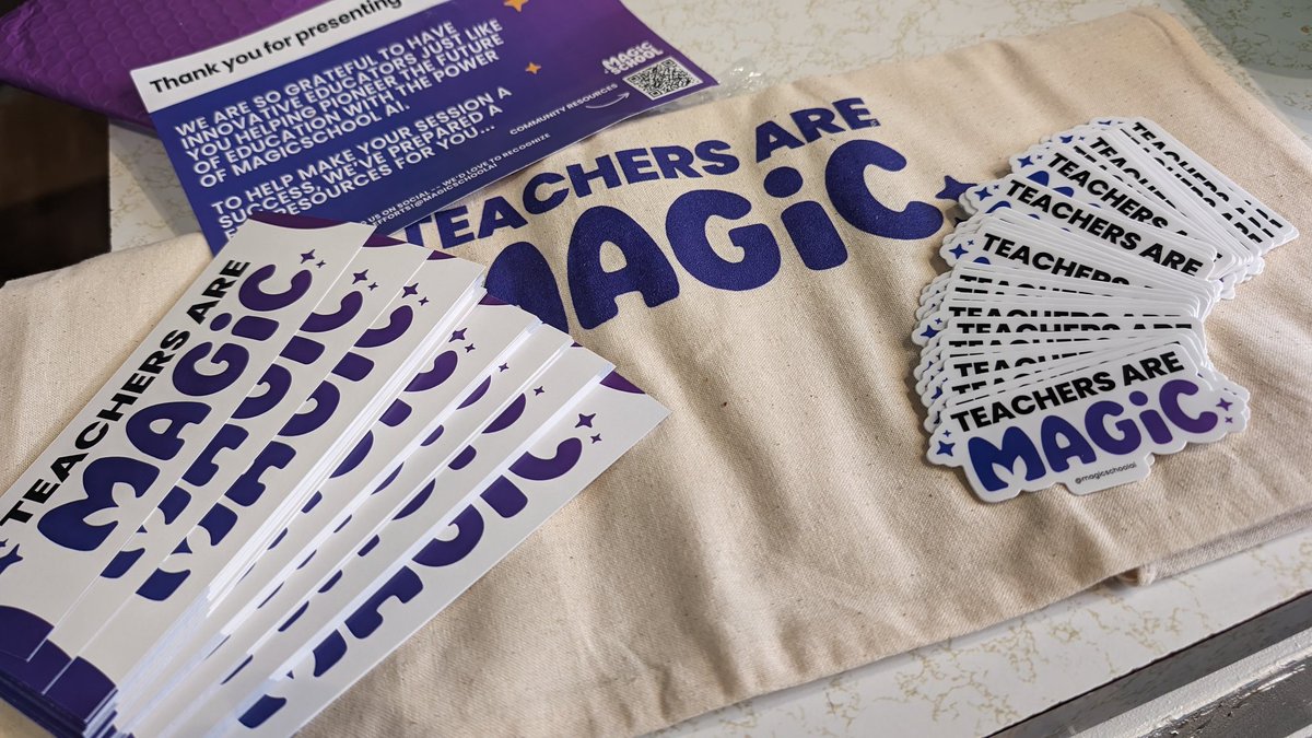 Got a special package from @magicschoolai. Who's ready for some MagicSchool PD and swag?! 😎🔮🪄🔥 @TechECISD