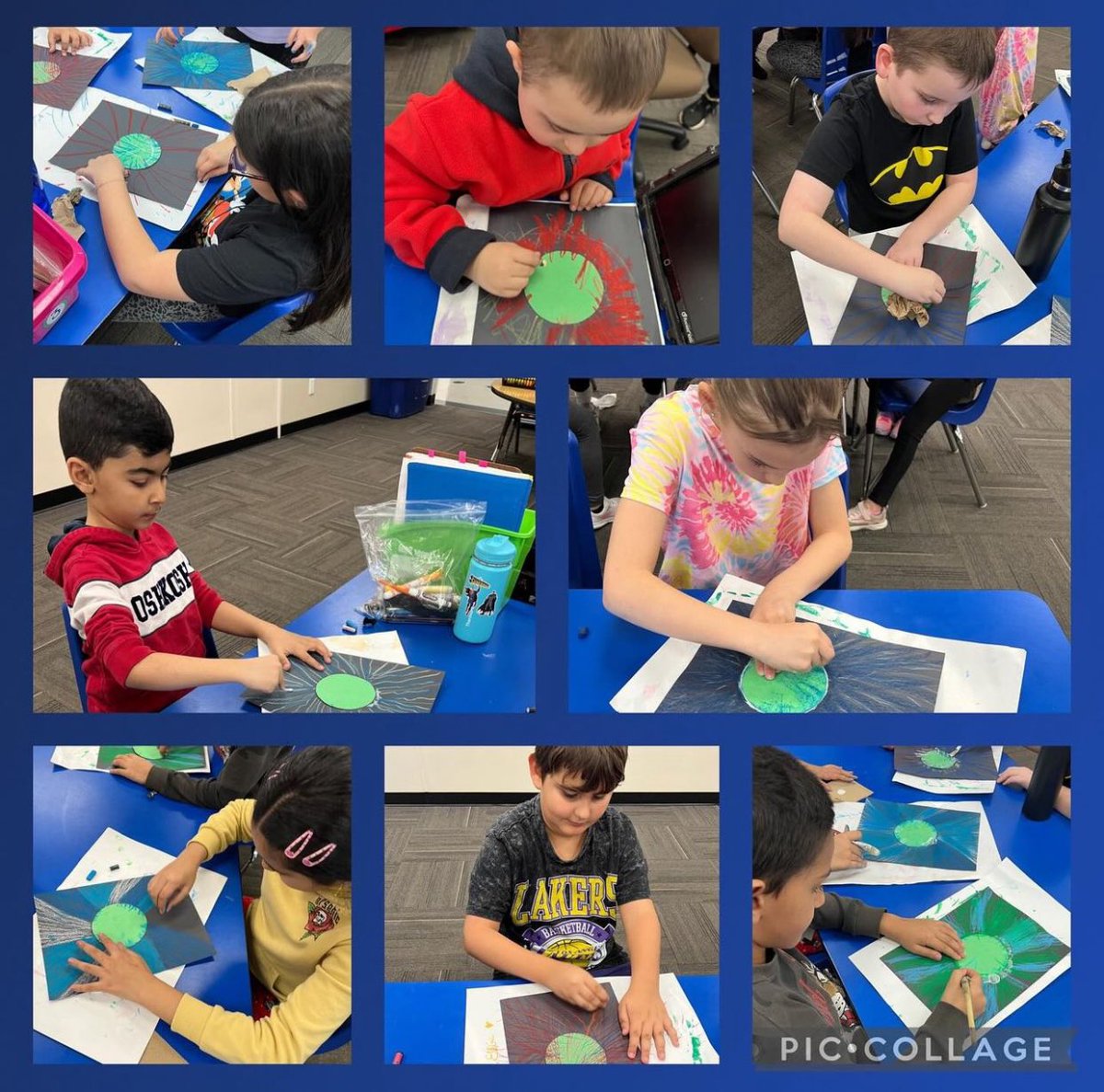 MsDunlopTeaches's tweet photo. 🌞🌑 Grade 3's shining bright with their stunning solar eclipse artwork! 🎨✨ Sparking curiosity and creativity one masterpiece at a time. #SolarEclipseArt #Grade3Creativity https://t.co/6HblSrE8ou