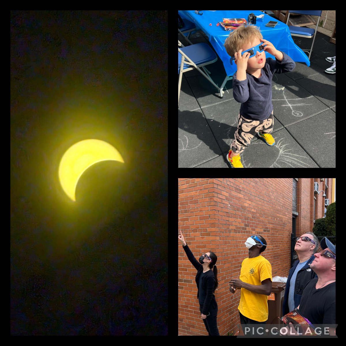 Joan Snow/ Glenwood students, families and staff marked today’s solar eclipse together as one. #Reimaginelearning @Rosaliefav @District22BKNY @DOEChancellor @NYCSchools @Stu_chasabenis @NYCCouncil