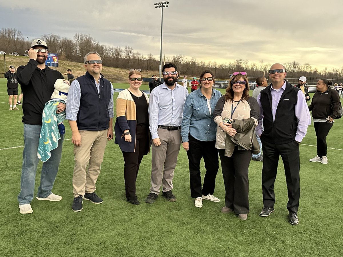 Wayne_SUNYPoly's tweet photo. Great to experience #Eclipse2024 with my @SUNYPolyInst colleagues, friends and community members! https://t.co/36L2S7wHtL