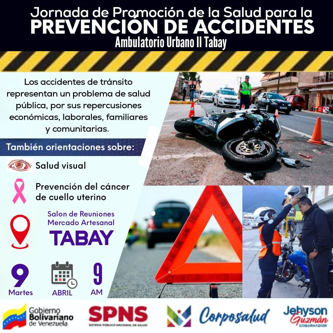 En Tabay, mcpio. Santos Marquina de #Merida Jornada de Promoción de la Salud para la Prevención de Accidentes! 
#JuntosPorCadaLatido
#Eclipse2024 
#EclipseSolar2024