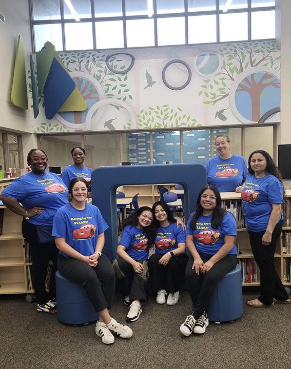 Third grade team is ready for the STAAR tomorrow!🏎️💙