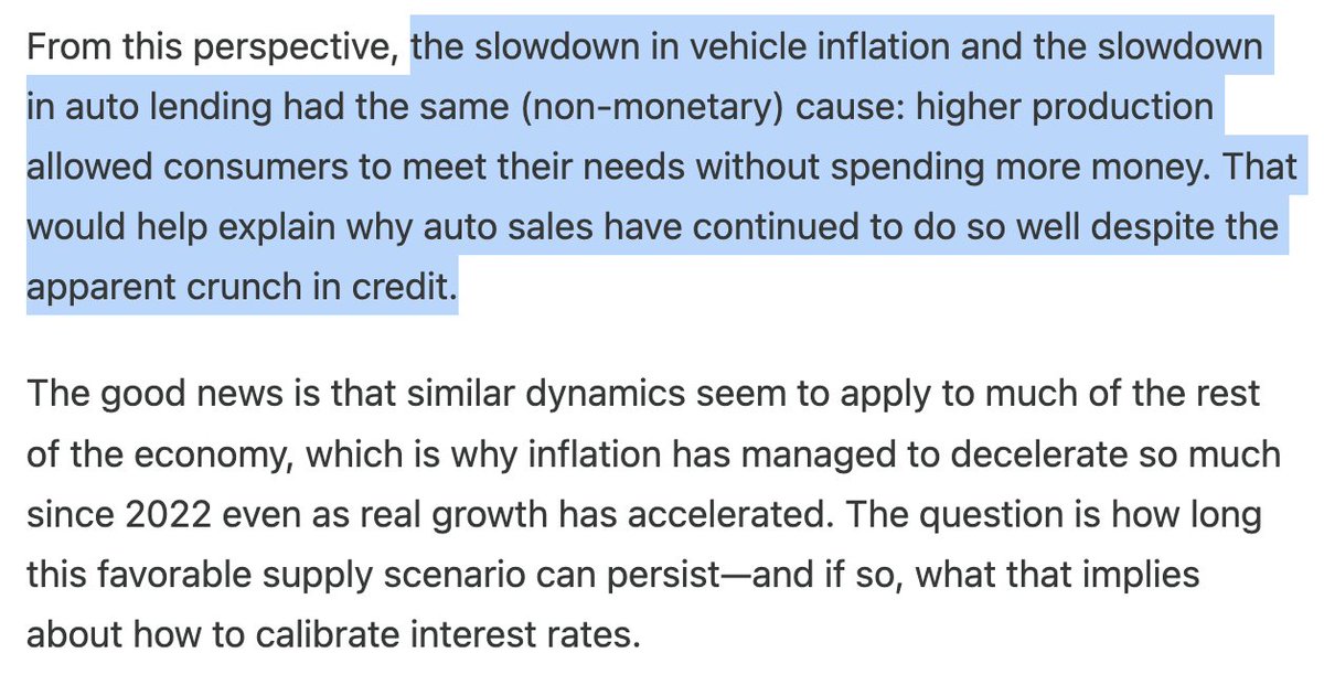 Highly recommend the deep-dive at the end of this @M_C_Klein piece on vehicle inflation since the pandeimc: theovershoot.co/p/why-have-rat…