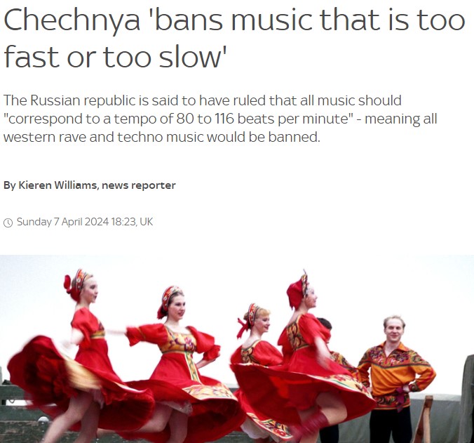 Oh bother. No Chechnya tour then.