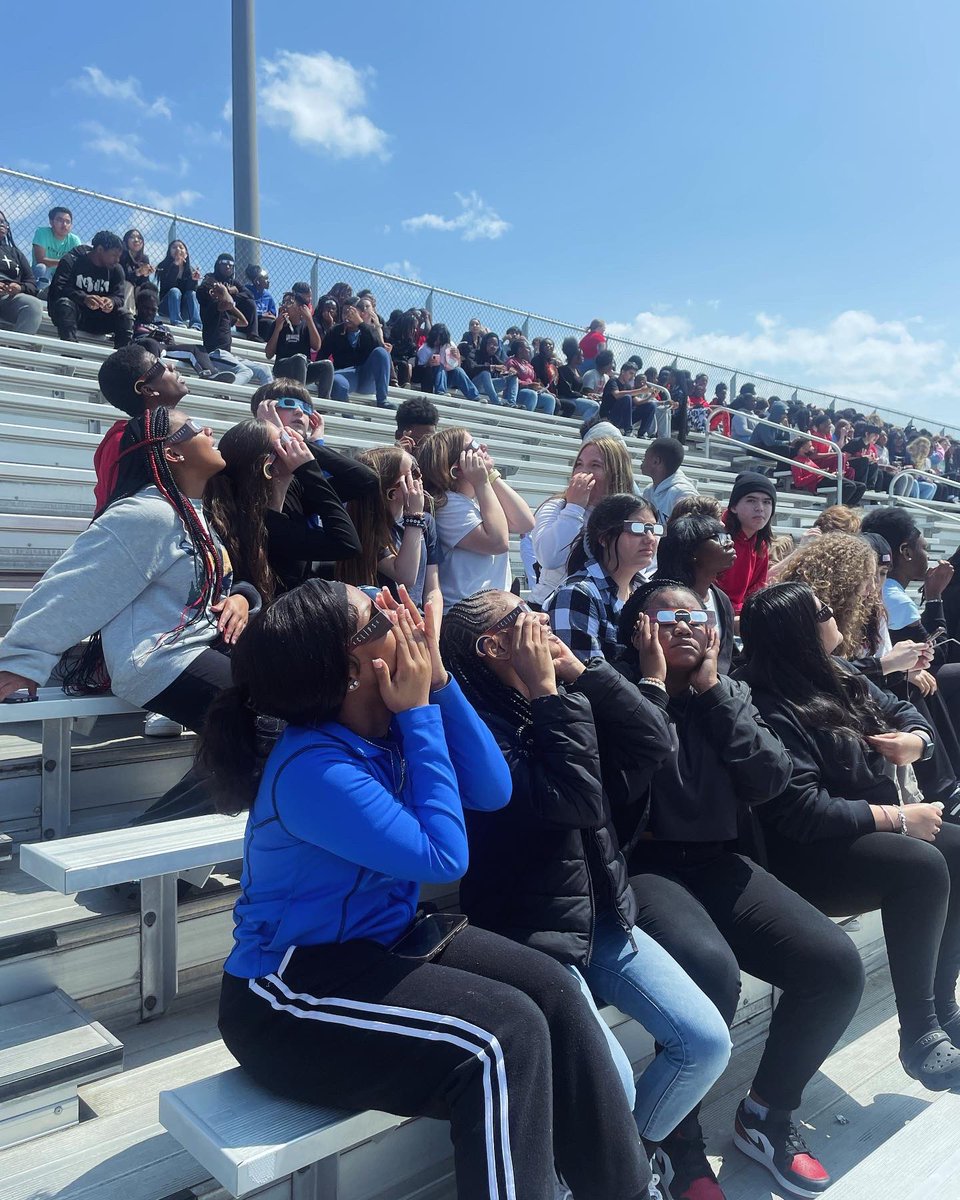 We had so much fun watching the SOLAR ECLIPSE today!  #TeamDCS #ChargingTowardExcellence