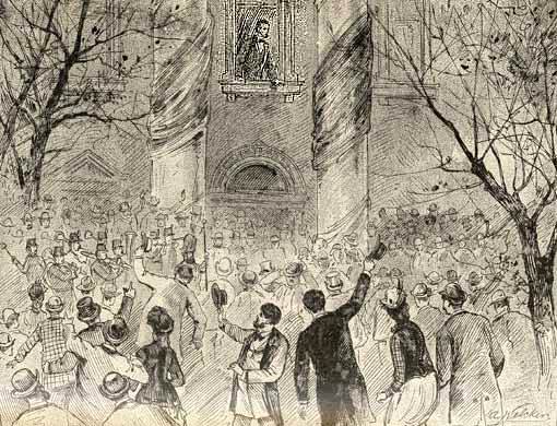 #OTD in #History 1865, #AbrahamLincoln gave his final speech. After Appomattox, thousands came to hear the #POTUS. But after he said he favored certain voting rights for Blacks, a Southern sympathizer in the crowd—John Wilkes Booth—said 'that is the last speech he will ever make'