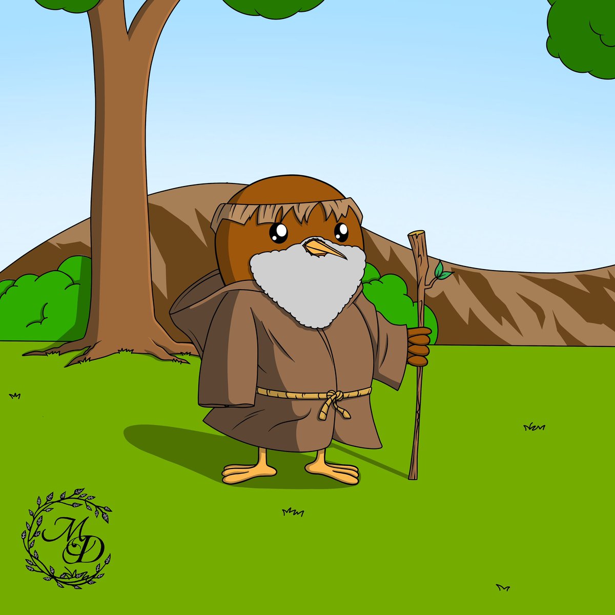 Friar Kiwi walking through the forest. Better watch out for bandits

I created this as part of my “Cute Kiwi New Zealand Adventure” collection

clickasnap.com/profile/Mosesd…

#art #artwork #artgallery #artist #kiwibird #kiwiart #cuteart #cutekiwi #kiwi #kiwiartist #cartoonart