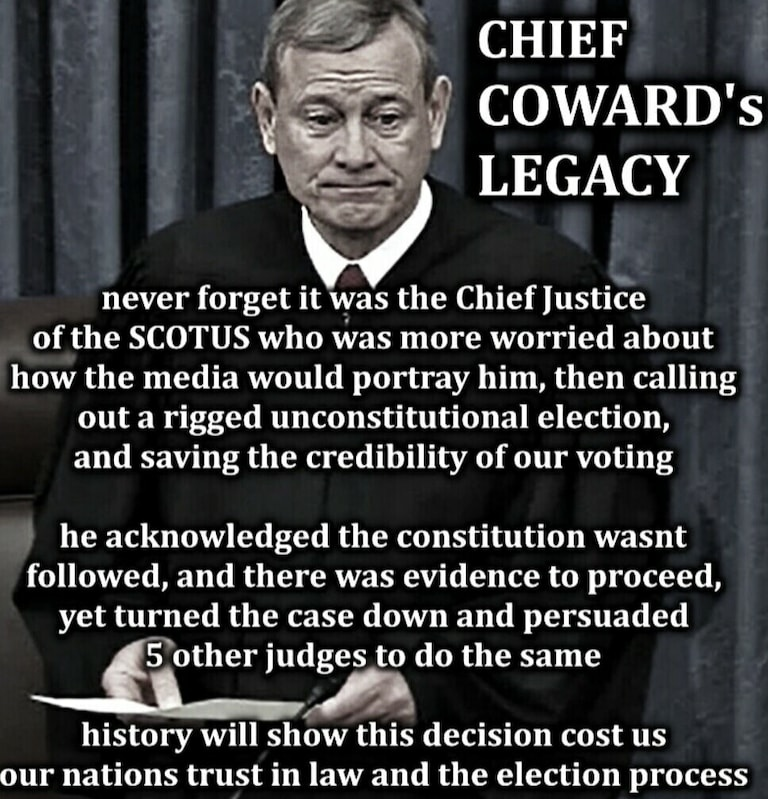 Is Chief Justice Roberts really as compromised as I think he may be??? There's no other way to explain this IMO👇🤔