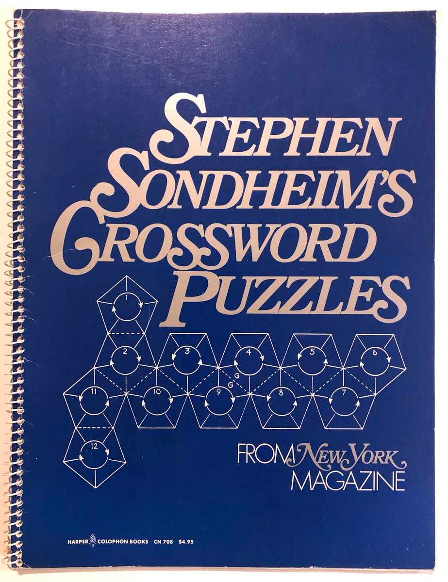 Today in Puzzling History - On this date in 1968, musical theater giant and puzzle fanatic Stephen Sondheim published his first cryptic crossword in New York magazine. He'd contribute 41 more cryptics to @NYMag, helping to popularize the tricksy British crossword format stateside