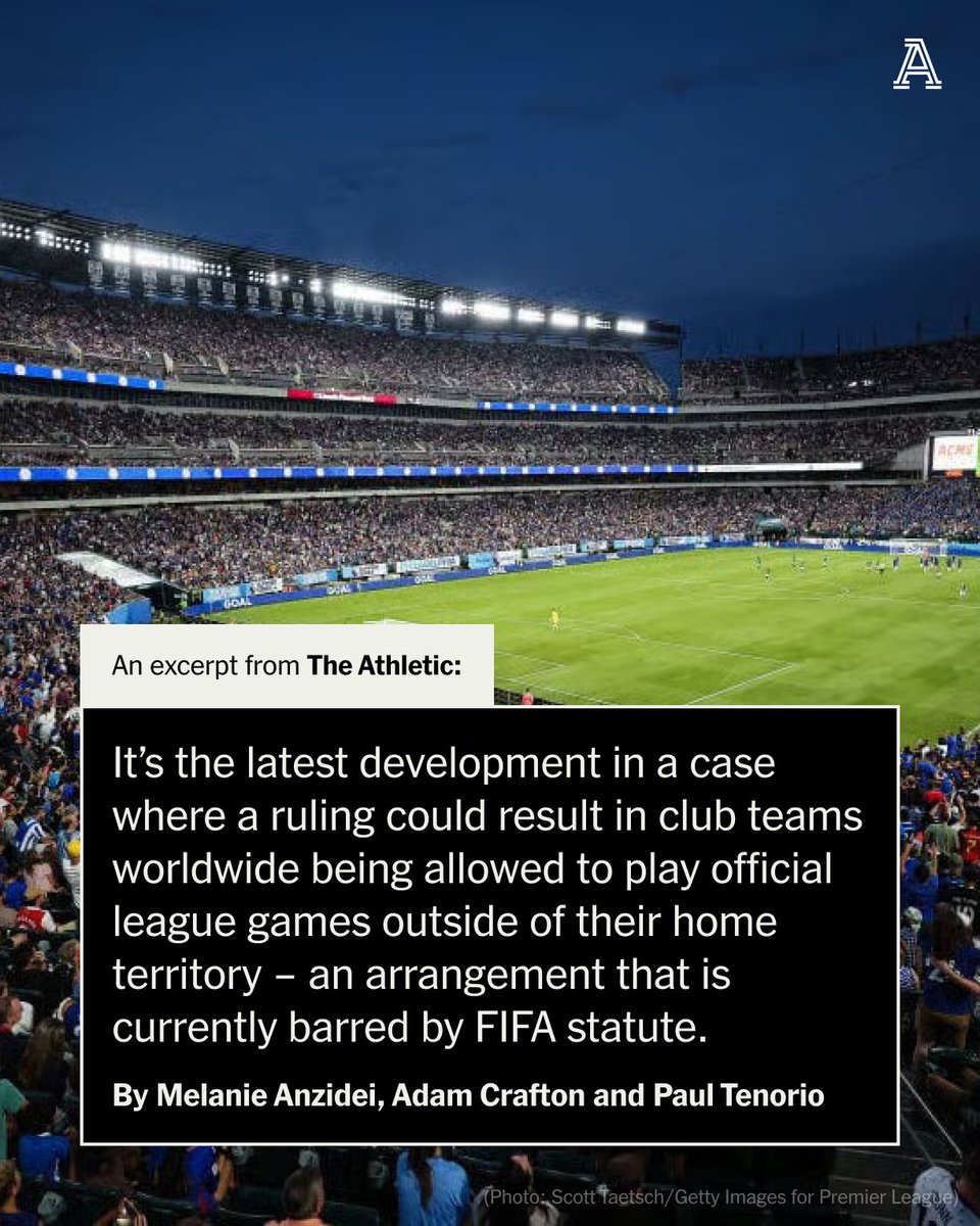 FIFA has reached an agreement to be removed as a defendant in a U.S. antitrust lawsuit that could pave the way for foreign leagues to stage games in the United States and around the world. @melanieanzidei, @AdamCrafton_ & @PaulTenorio on what it means: theathletic.com/5400778/2024/0…