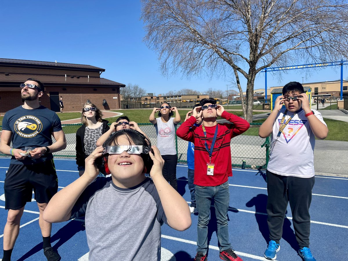 Caught the end of the solar eclipse at track practice today! Only ✌️ more weeks until regionals! #LeydenPride #SolarEclipse #GoEagles