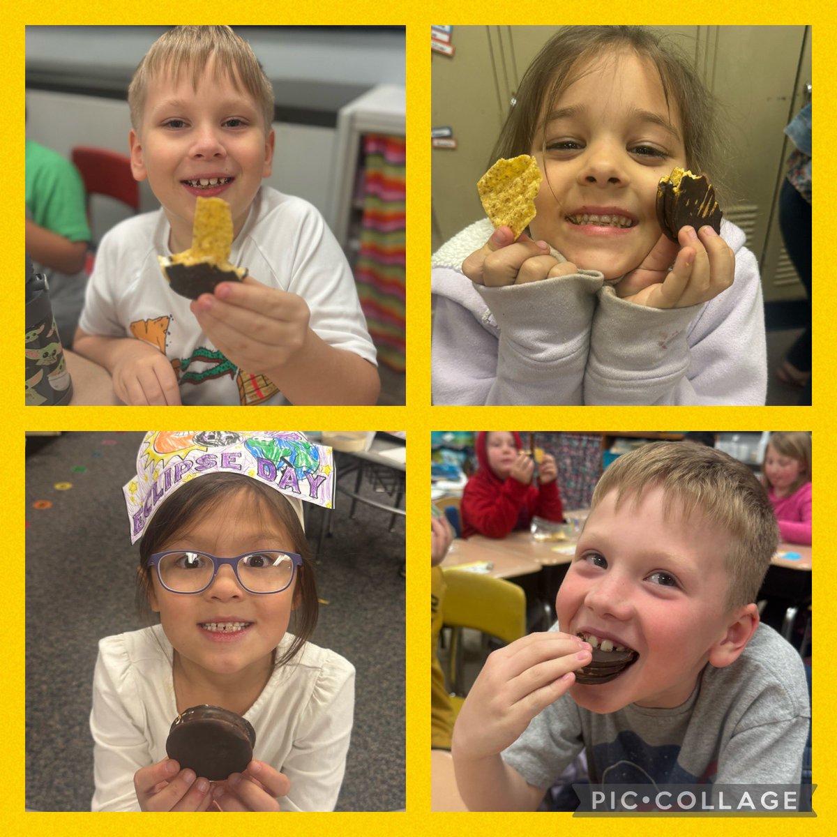 IndianaAreaSD's tweet photo. Indiana Area had a total eclipse of the School District! 🌚❤️🌝When the clouds parted during the celestial event, you could hear the “oohs” &amp; “aahs” of excited students and teachers! Sun chips &amp; Moon Pies made the day complete! #proudBFprincipal #TotalSolarEclipseOfTheHeart https://t.co/tVsBFGPE7B