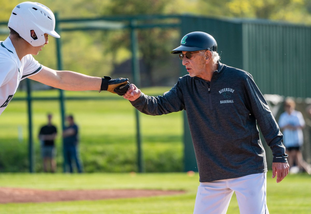 Riverside baseball coach Dan Oliastro is the longest-tenured coach in WPIAL history in ANY sport. In his 56th season, he's hit many milestones - and hit another today. 700th win for Dan the Man. He's 80 years old, going on 60. Amazing guy.