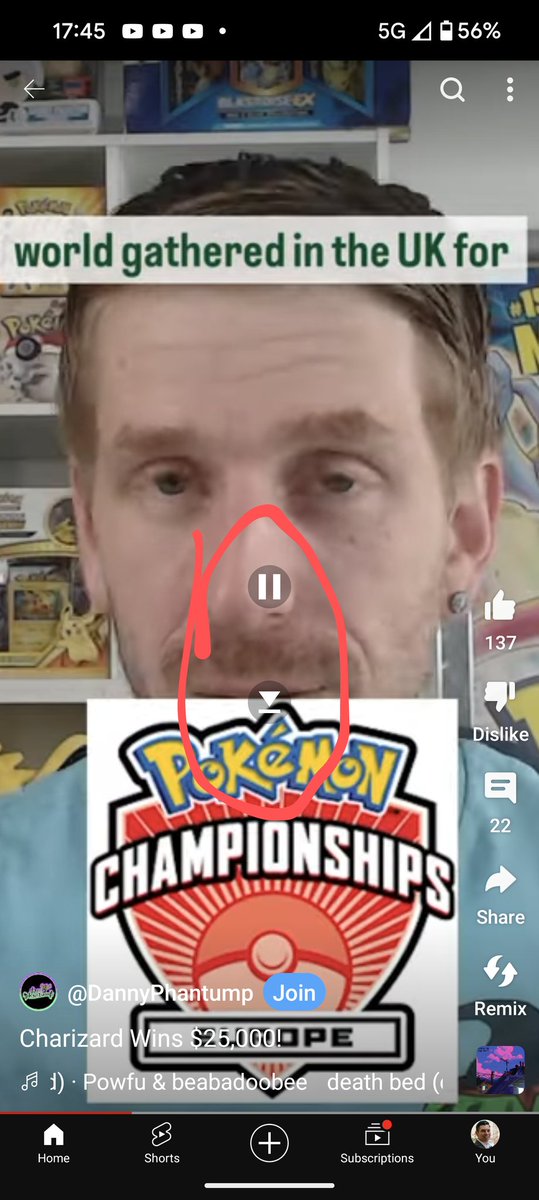 How do I remove the pause/skip buttons on #YouTube shorts? They always on top of a video. <a href="/YouTube/">YouTube</a>   it was like this on my old phone and new phone too. Obnoxious