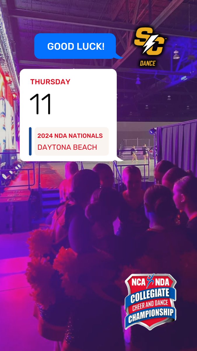 ⚡️GOOD LUCK⚡️

Good luck to all teams that are heading to Daytona Beach this weekend for the 2024 <a href="/NCAupdates/">NCA</a> and <a href="/NDAupdates/">NDA</a> College Nationals‼️🏖️🐚🤩