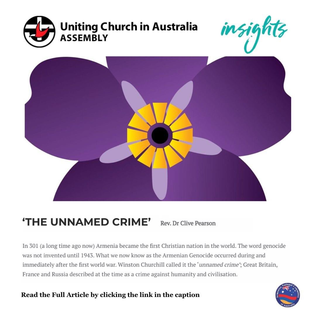 Thank you to Rev. Dr Clive Pearson for this piece on the Armenian Genocide in the lead up to the 109th Anniversary marked annually on the 24th of April. Read Rev. Pearsons' full article by clicking the link below. insights.uca.org.au/the-unnamed-cr…