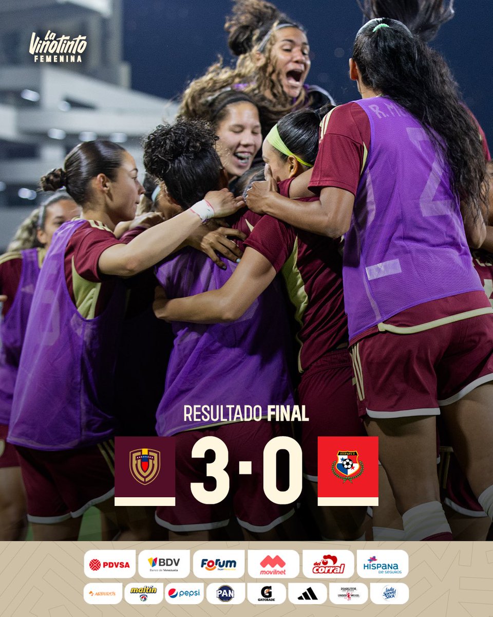 ¡GOLEADA VINOTINTO! ⚽⚽⚽ Con doblete de Ysaura Viso y gol de Michelle Romero la Vinotinto absoluta 🇻🇪 le ganó (3-0) a Panamá 🇵🇦 en el Brígido Iriarte. 🔥 Dos victorias para Venezuela en esta fecha FIFA ante las centroamericanas 📸 @femeninofvf