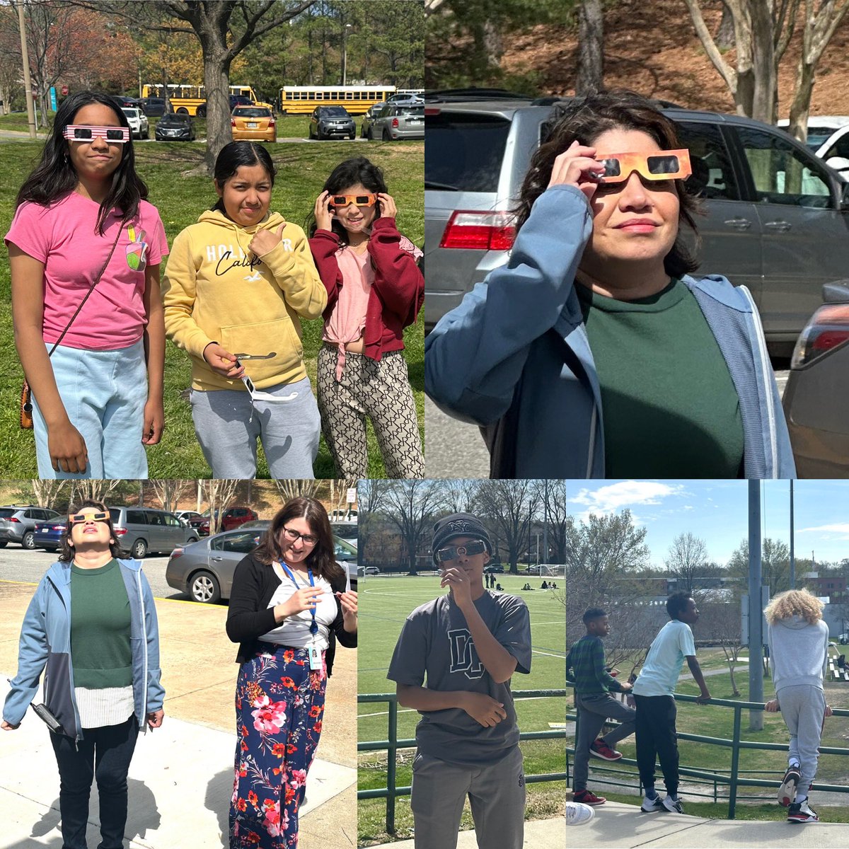 The #SolarEclipse was a big hit today! @APSGunston staff & students were excited to get outside & observe this historic event. @ilovearlingtonv @APS_STEM @WorldAndScience #science #sun #moon #earth