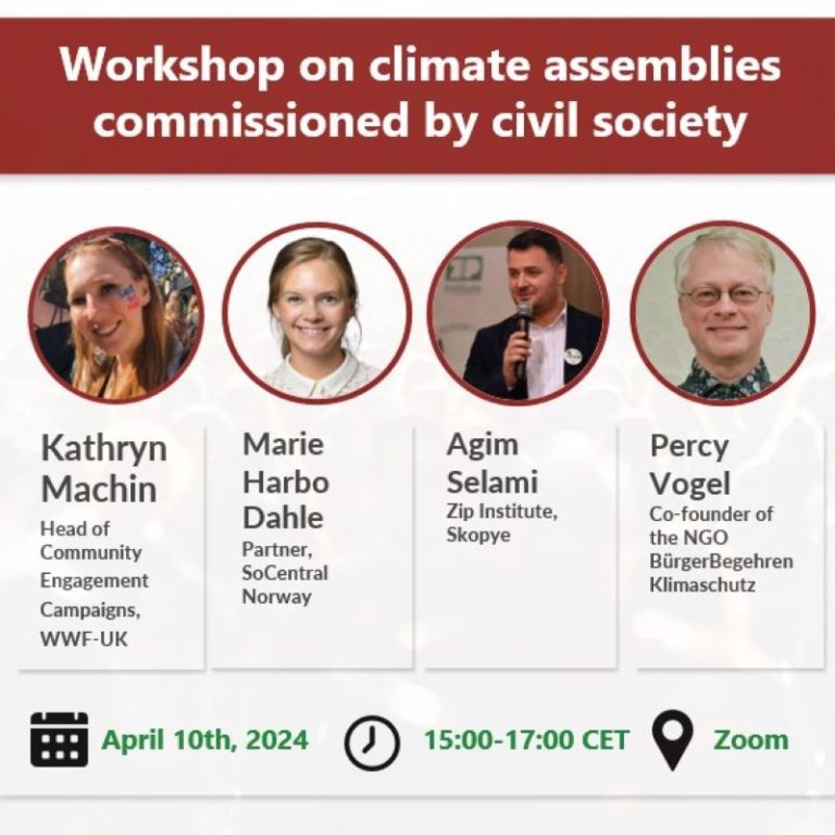 Join our workshop tomorrow on climate assemblies commissioned by civil society: a new trajectory? 🗓 Wed, April 10, 2024 ⏰ 15:00-17:00 (CET) 📍 Online 🔗 Read more and register here: knoca.eu/event/workshop… #DelibWave #civilsociety #climateaction #climategovernance