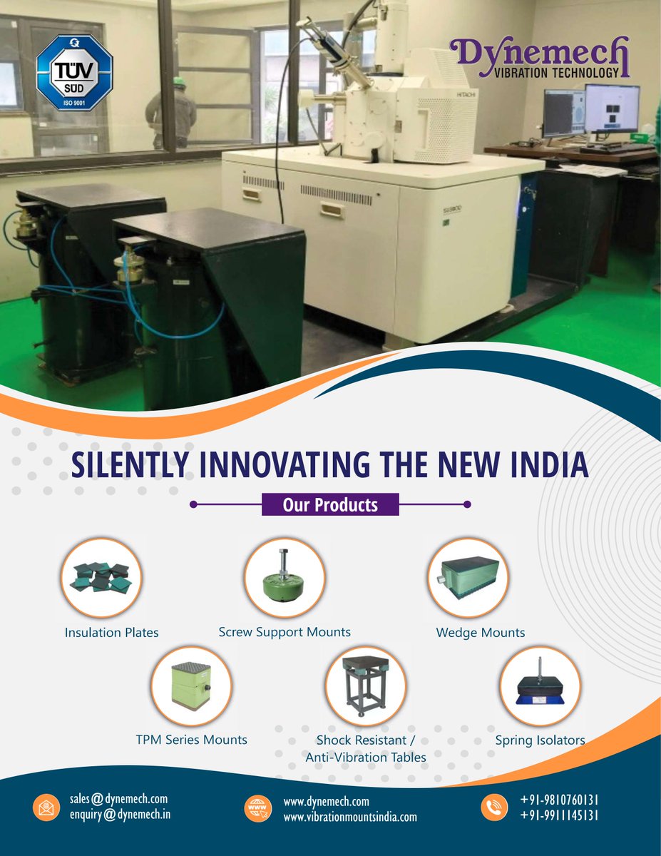 dynemech's tweet image. Anti Vibration Cradle with Vibration Isolated Pneumatic Air Triflex System, Series DMAS-TRF

#VibrationIsolation, #AntiVibrationTechnology, #PrecisionEngineering, #VibrationControl, #DMAS_TRF, #Dynemech,