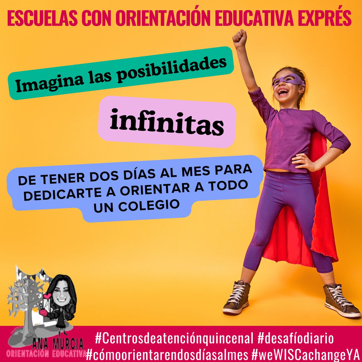 AMurciaAsensio's tweet photo. ESCUELAS CON ORIENTACIÓN EXPRÉS: Una nueva forma de hacer orientación educativa #centrosdeatenciónquincenal
#cómoorientaruncoledosdíasalmes
#trampantojos
#pordecirquehayorientación
#weWISCachangeYA https://t.co/KH97VRpKq9