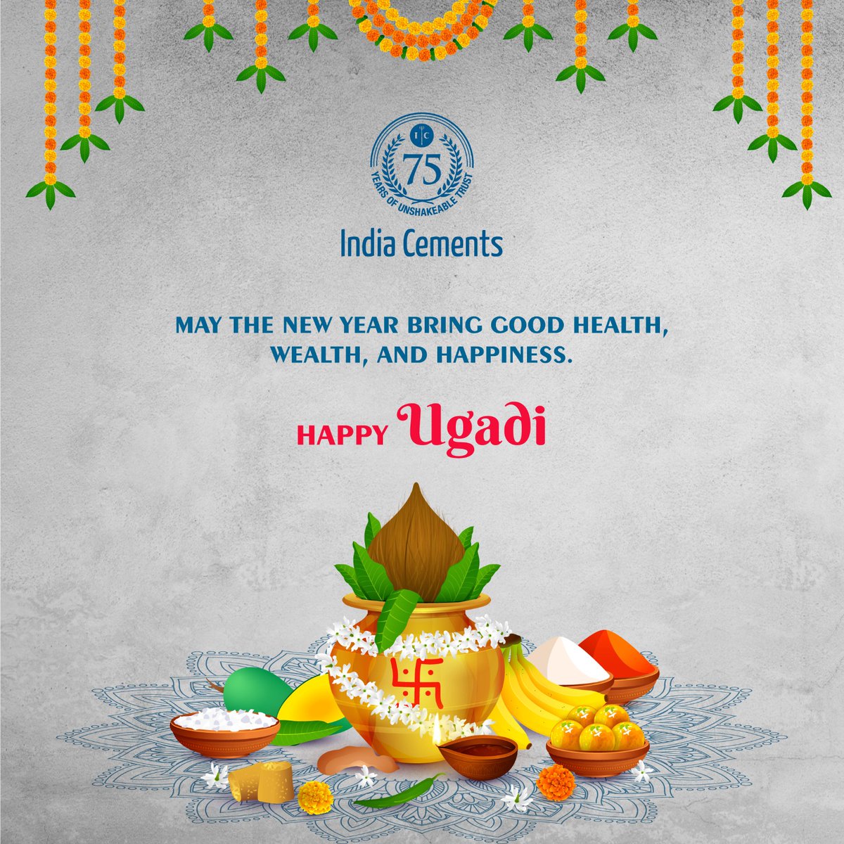 Happy Gudi Padwa to you and your family. 
May your year be filled with love and prosperity.

#IndiaCements