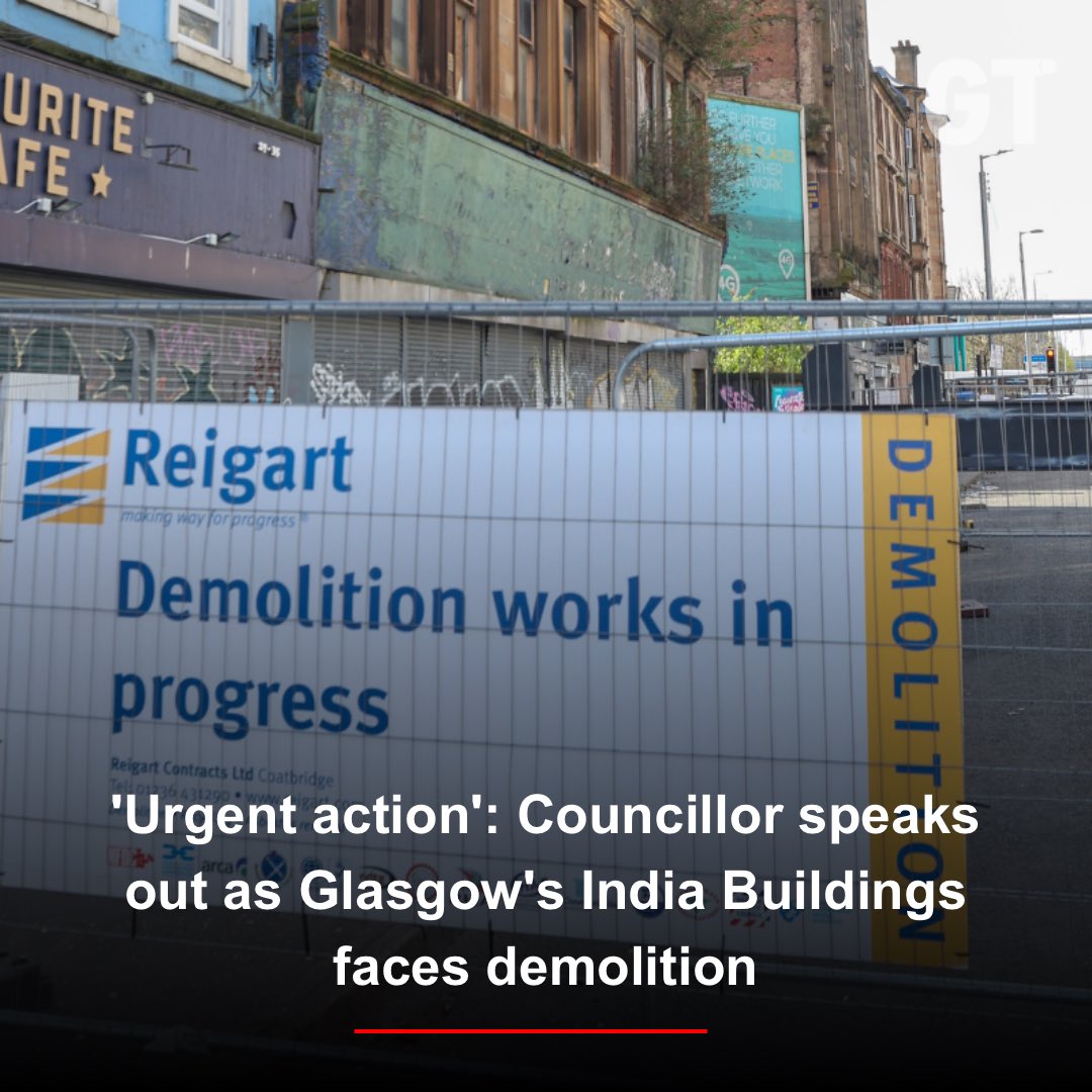 Glasgow’s Bridge Street needs an urgent action plan as the city’s historic India Buildings faces demolition, according to a councillor. Full story 👇 glasgowtimes.co.uk/news/scottish-…
