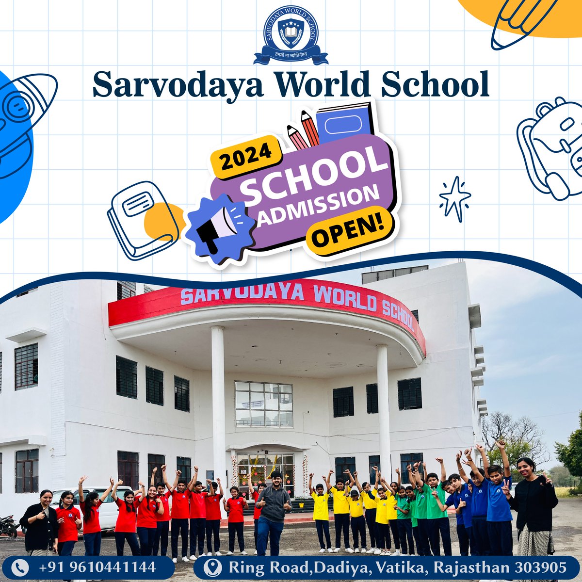 Admission Open for 2024-25 at Sarvodaya World School, Jaipur  Enroll Now! #admissionsopen #admission #rgmi #school #kg #jaipur #education #admissions #students #schools #sarvodayaworldschool #studyabroad #india #leadinguniversity #success #career #future
