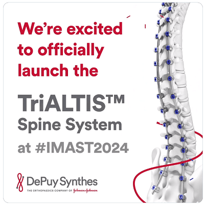 DePuy Synthes will officially launch the TriALTIS™ Spine System, next generation pedicle screw system, at #IMAST2024
thespinemarketgroup.com/depuy-synthes-…
