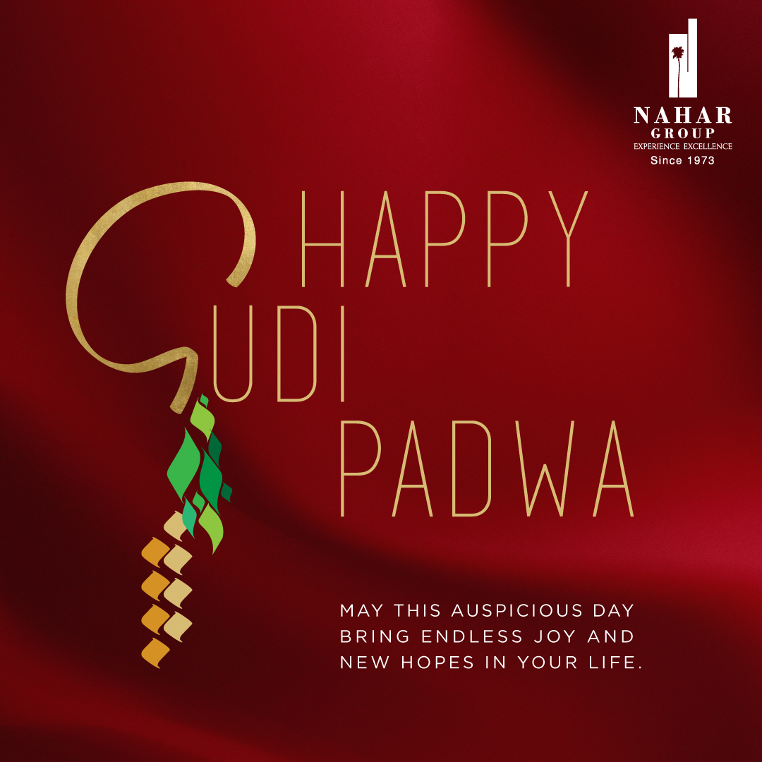 Wishing you all a Happy Gudi Padwa from Nahar Group! May this auspicious occasion bring joy, prosperity, and new beginnings to you and your loved ones. 🌟🪔
.
.
.
#GudiPadwa #NaharGroup #FestivalCelebration #NewBeginnings #Prosperity #Joy #Tradition #Culture #IndianFestivals