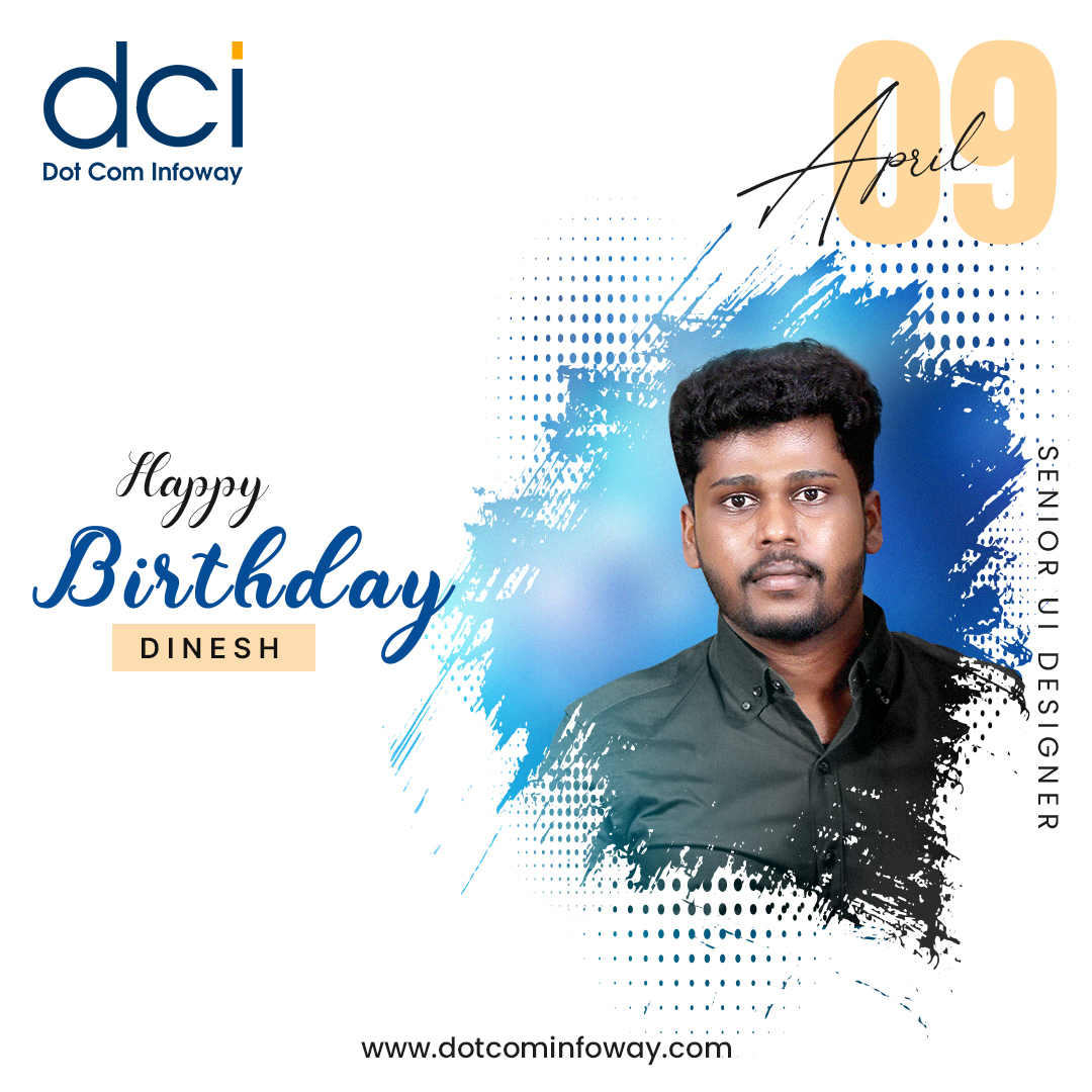 🎉 Happy Birthday to our exceptional Senior UI Designer, Dinesh MK! 🎂 Your creativity knows no bounds, and your designs always leave us in awe. ✨Wishing you a day filled with inspiration, joy, and endless possibilities. Keep shining bright! #HappyBirthday #SeniorUIDesigner