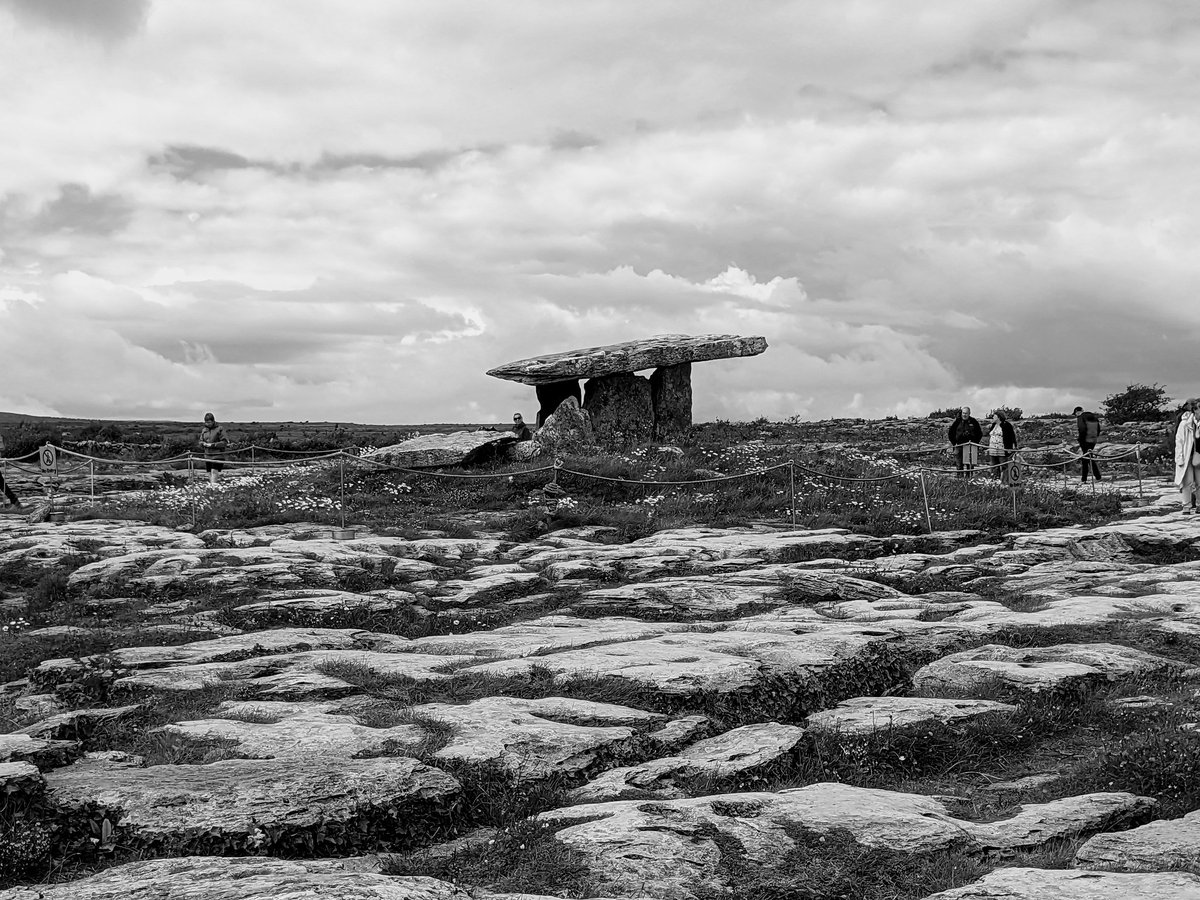 #TombTuesday the perfect Poulnabrone Dolmen, Co. Clare, #Ireland, rising from the Burren limestone last August