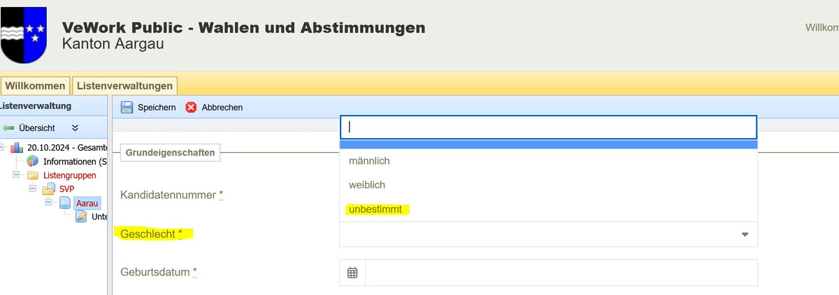 Hey @kantonaargau , ihr habt da eine Zeile zuviel bei der Wahlanmeldung. 

Es gibt nur zwei Geschlechter! #gendergaga