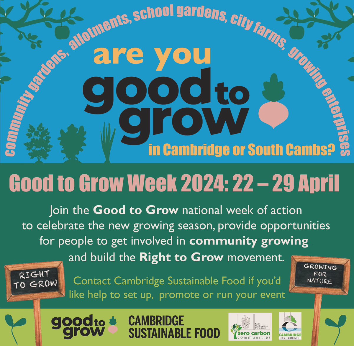 Im super-pleased to be working with @FoodCambridge, @goodtogrowUK & local community gardens to create, demonstrate & make a noise about all the great growing projects in Cambridge & South Cambs. 💚🌱 Register at goodtogrowuk.org/good_to_grow_d… & contact me if you’d like some support