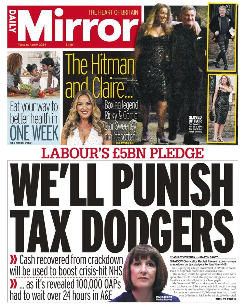 Labour's Plan. I wonder if this will include people who avoid paying capital gains tax? Oh the irony 👇