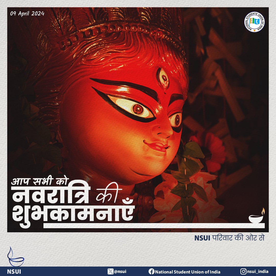 NSUI_BIJNOR's tweet photo. चैत्र नवरात्रि के पावन अवसर पर, सभी को हार्दिक शुभकामनाएं। हमारी प्रार्थना है कि यह महापर्व सभी के जीवन में सुख, शांति, समृद्धि और खुशहाली लाए, और देवी माँ की कृपा हमेशा बनी रहे।

#Navratri #MaaDurga https://t.co/OSdZoweZz0