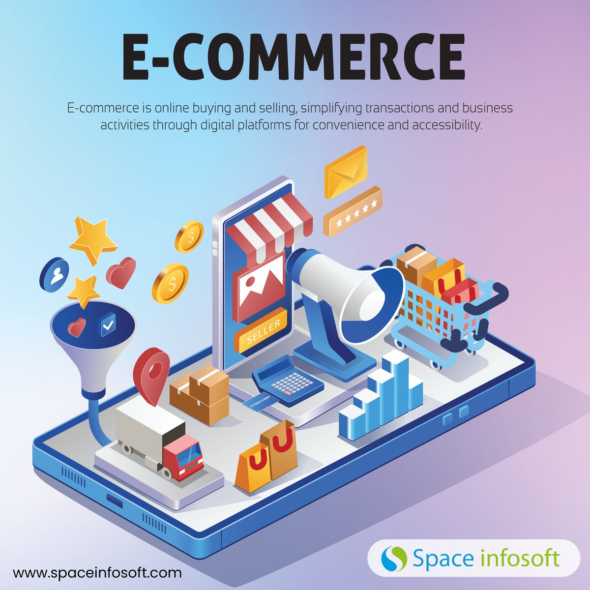 Discover a world of convenience and choice with our e-commerce platform. Browse, click, and shop your favorite products from the comfort of your home.
.
.
#spaceinfosoft #shoping #productdesign #ecomplatforms #ecommercestore 🛒📦🛒