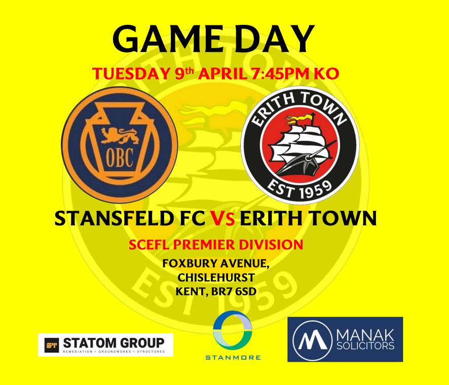 ⚓️ | GAME DAY It’s Tuesday, you know what that means? A short journey to BR7 sees us lock horns in the @SCEFLeague Prem with @StansfeldFC! A big three points up for grabs, see you there! #WeAreDockers