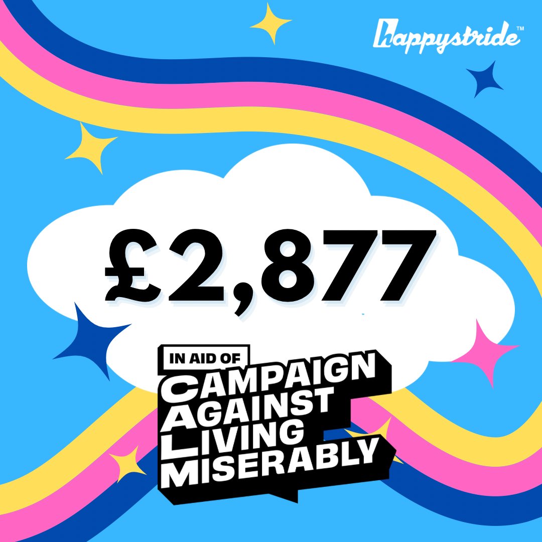 We have now made our Q1 donation of 2024 … £2877.50 to @theCALMzone (registered charity no 1110621). We thank you so much for every single purchase and it’s great to have raised so much for such a brilliant charity! Happy running & exercise! Pete, Sam & the team x