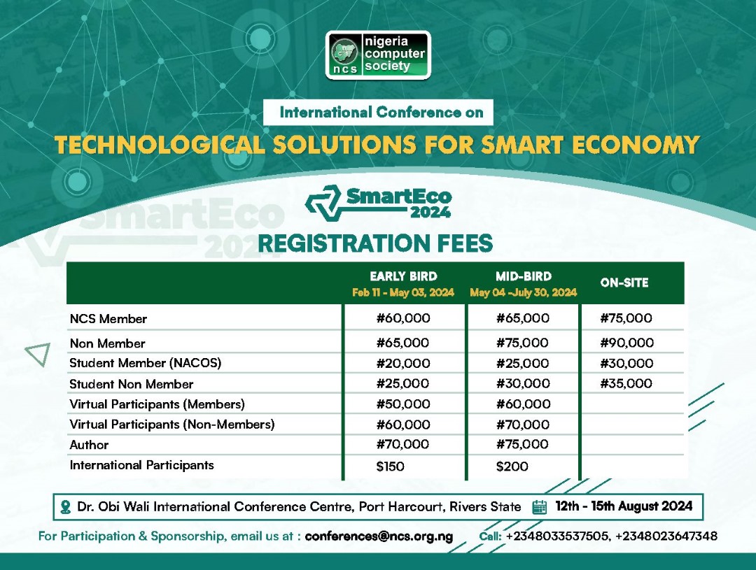 NigeriaComputer's tweet photo. 🚀Get ready for the NCS International Conference! Download templates for Research Papers, Doctoral Consortium guidelines, and Poster Articles.
https://t.co/S9m73tIUKy 💡✨
#NCS_Conference_2024
#SmartEco
#Research
#Innovation
#TechnologyRevolution https://t.co/5zt3w8r47A