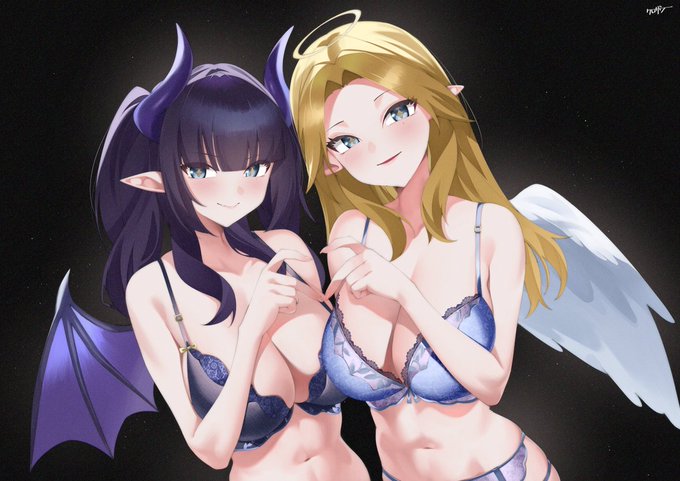 來跟惡魔妹妹與天使姊姊貼貼吧💜(っUωUc)
#TT013Art 